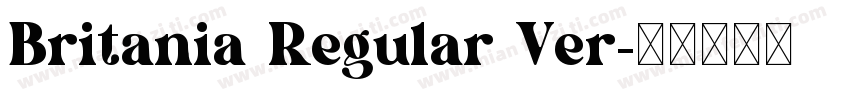 Britania Regular Ver字体转换